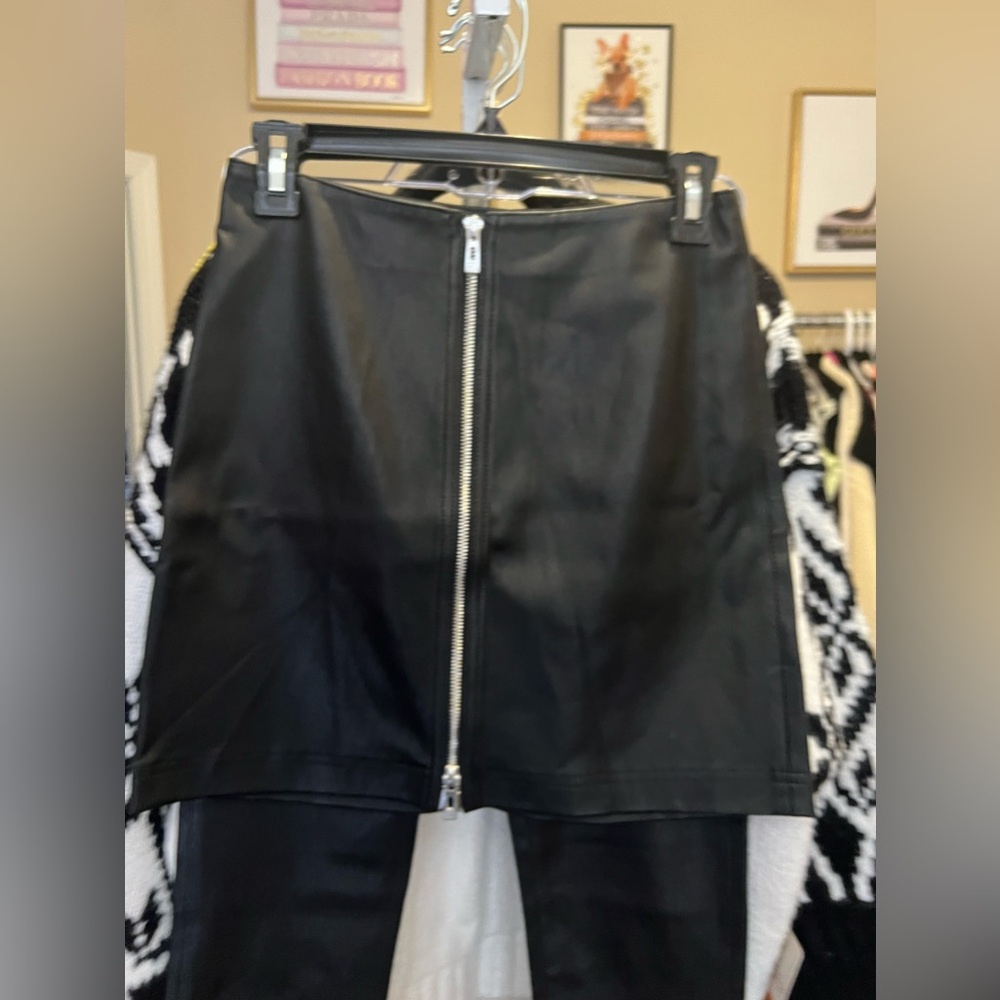 NWT Avec Les Filles Leather Skirt, Sz 4 - Picture 7 of 8